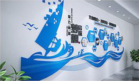 中江海浪主题文化墙如何设计？