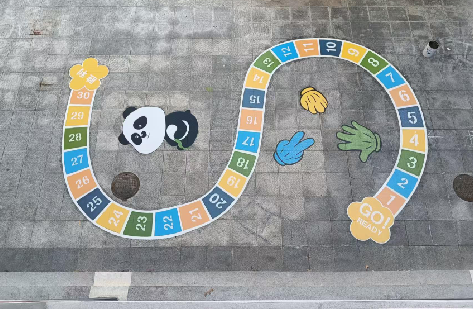 中江地面游戏彩绘