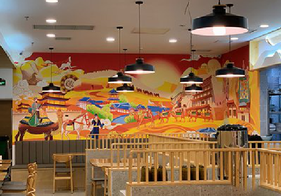 中江商业空间彩绘介绍。