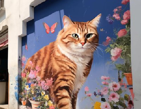 中江自己绘制有个性的手绘墙